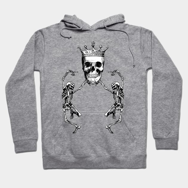 Skull King and Dancing Skeletons Hoodie by Eclectic At Heart